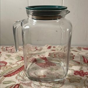 Bormioli Rocco Frigoverre Green Twist Top Glass Jug Serveware Dispenser